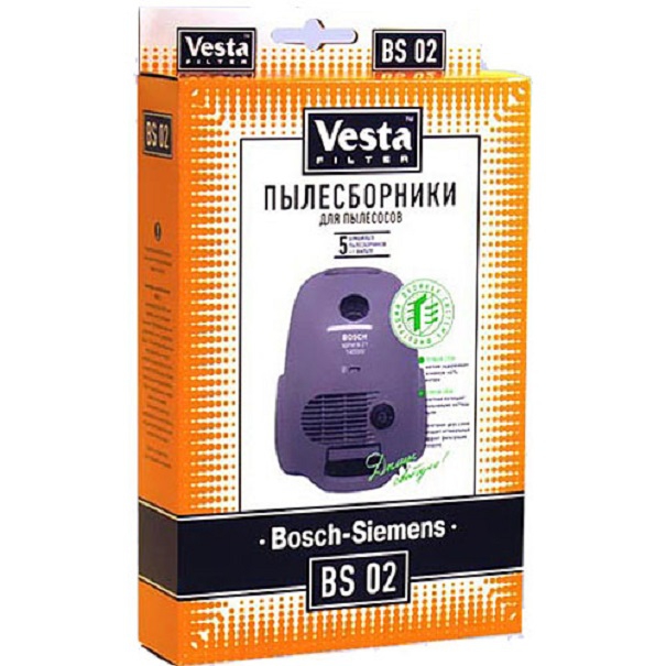 Мешки пылесборники VESTA BS 02 для пылесосов Bosch, Siemens